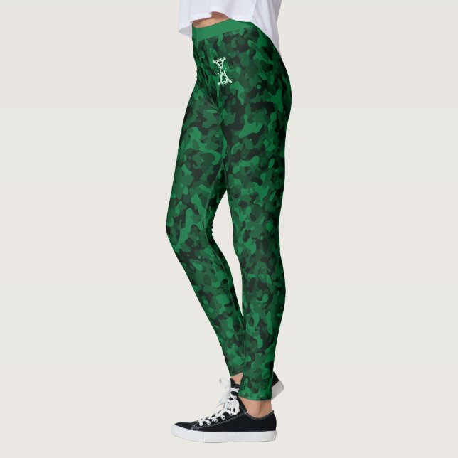 Legging Monograma Personalizado de Padrão de Camuflagem Ch (Esquerda)