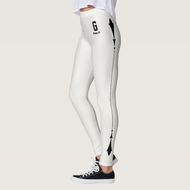 Legging Monograma Personalizado Fofo Neutro com Acentos Pr (Esquerda)