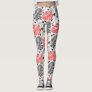 Legging Monstera impressão tropical deixa tesoura exo selv