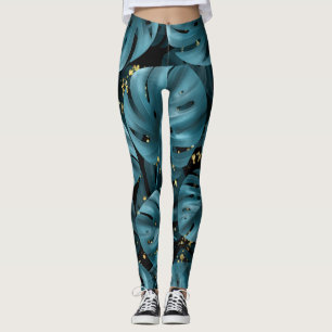 Legging Monstera Palm, Ouro Sem Olhos.