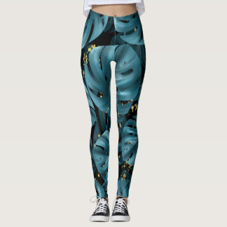Legging Monstera Palm, Ouro Sem Olhos.