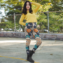 Legging Monstros Assustadores Coloridos