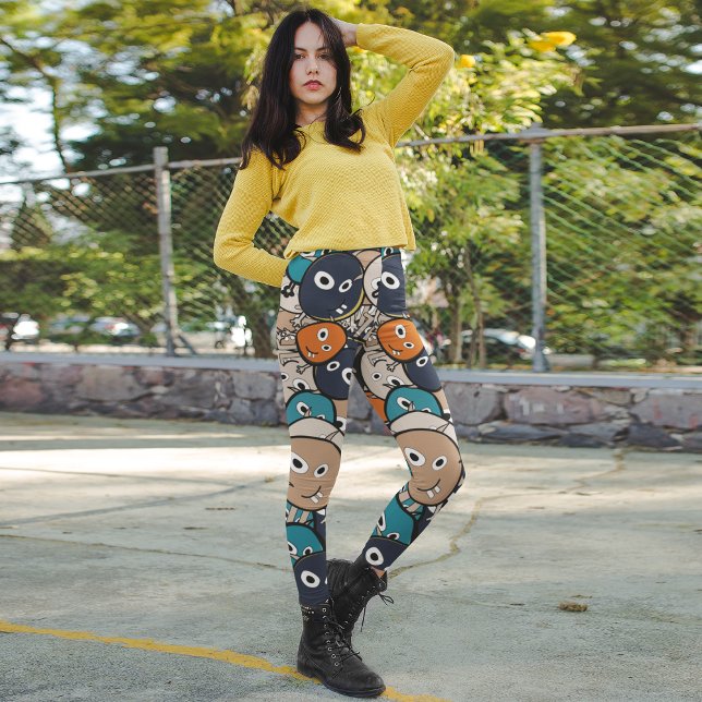 Legging Monstros Assustadores Coloridos (Criador carregado)