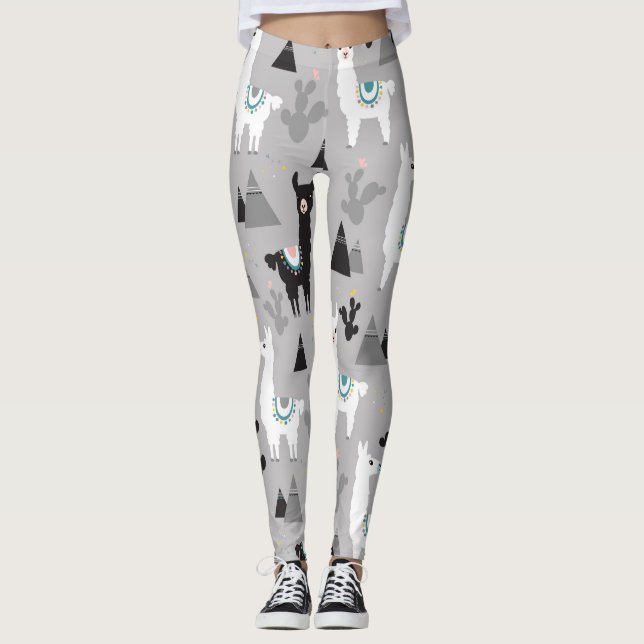 Legging Montanhas de lama cactus, padrão perfeito. (Frente)