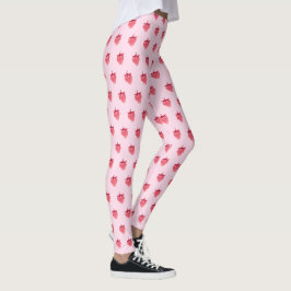 Legging Morango-De-Lama-Rosa-Bonita