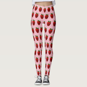 Legging Morango no rosa