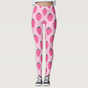 Legging morango rosa