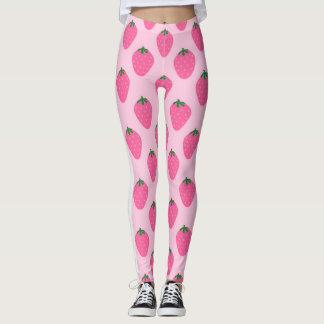 Legging morango rosa