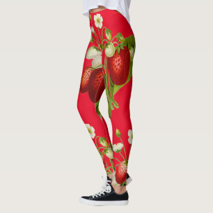Legging Morangos Botânica Vermelho