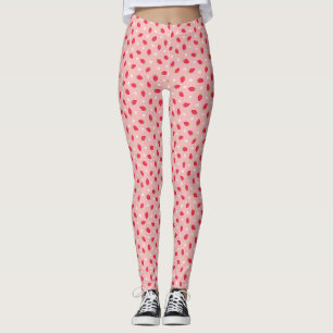 Legging Morangos Rosa de Verão