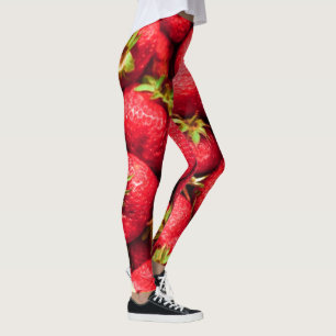 Legging Morangos Vermelho Delicioso Morango