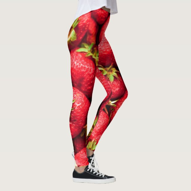 Legging Morangos Vermelho Delicioso Morango (Direita)