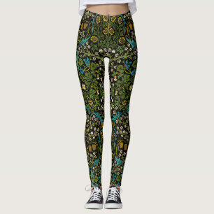 Legging Morris Black Background Vintage Blackthorn Padrão