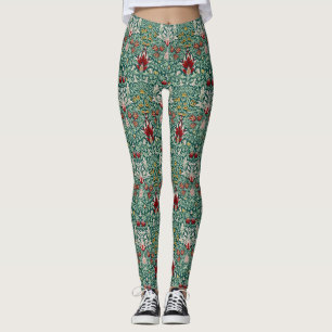 Legging Morris Snakeshead Clássico Floral Verde Botânico