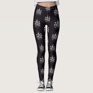 Legging Morte com crânios