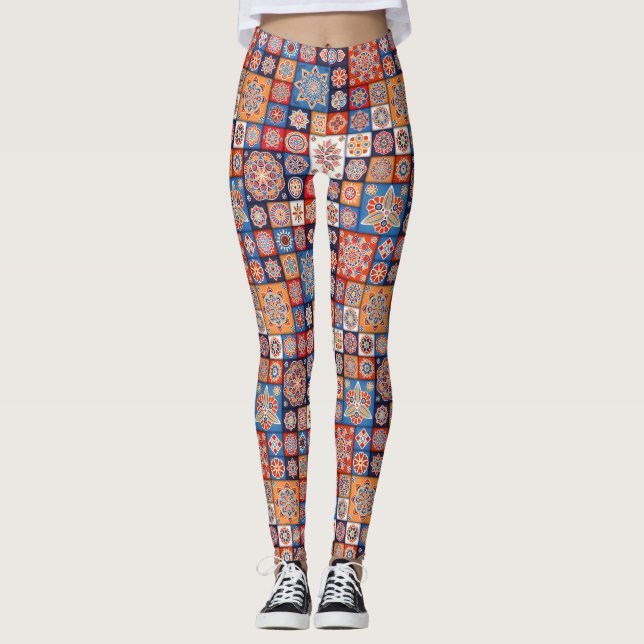 Legging Mosaic Love - Power yoga Ir (Frente)