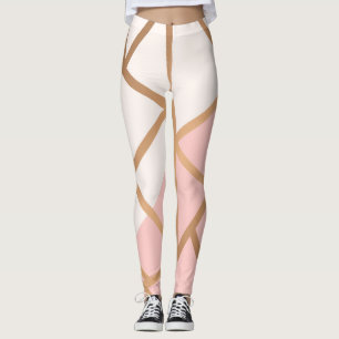 Legging Mosaico Dourado cor-de-rosa
