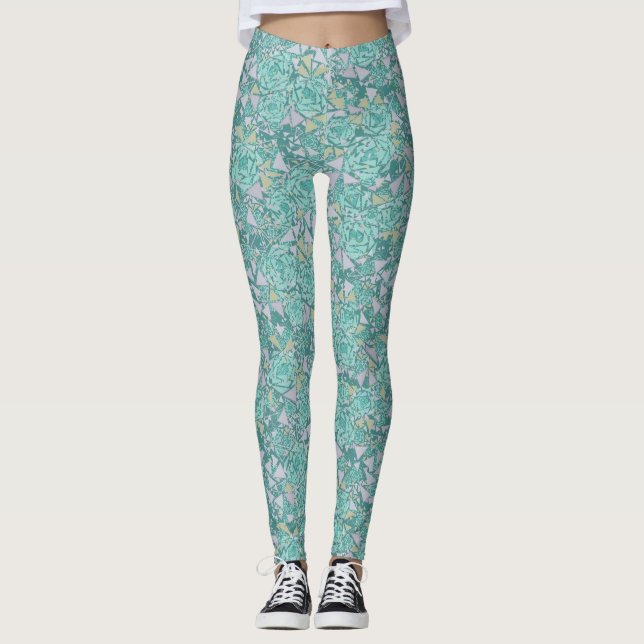 Legging Mosaico, flores (Frente)