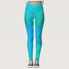 Legging Mosaico MODERN-abstrato com cor verde-clara