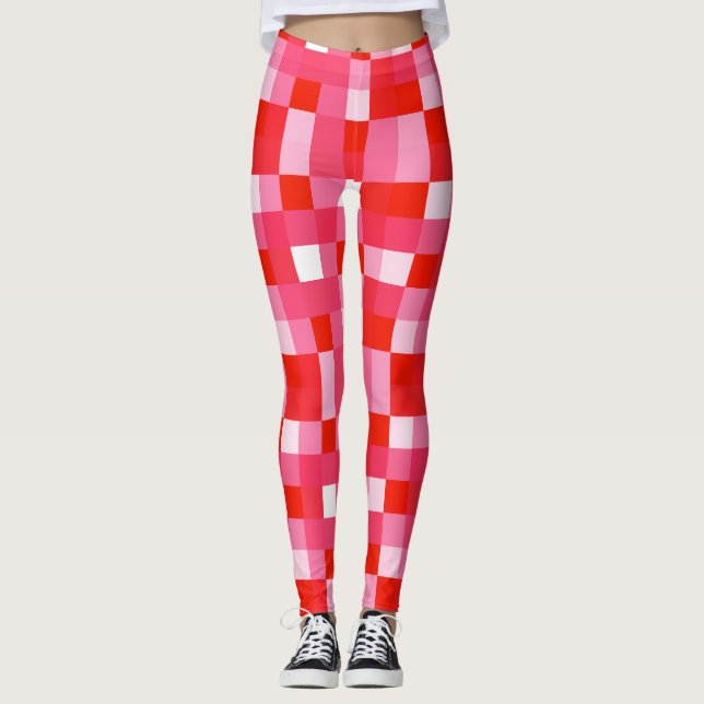 Legging Mosaico Red Gingham (Frente)