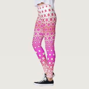 Legging Mosaico Rosa e Vermelho