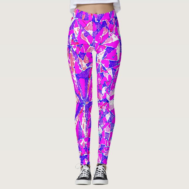 Legging Mosaico roxo (Frente)