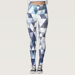 Legging Mosaico triangular geométrico colorido: abstrato b