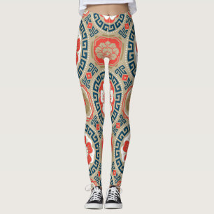 Legging Motivo Asiático: Design Geométrico Elegante