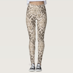 Legging Motivo Floral Geométrico Escandinavo