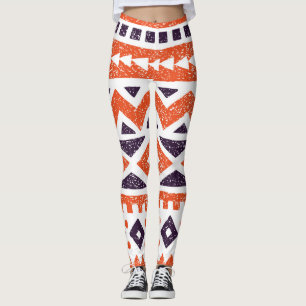 Legging Motivos tribais asteca, impressão striped