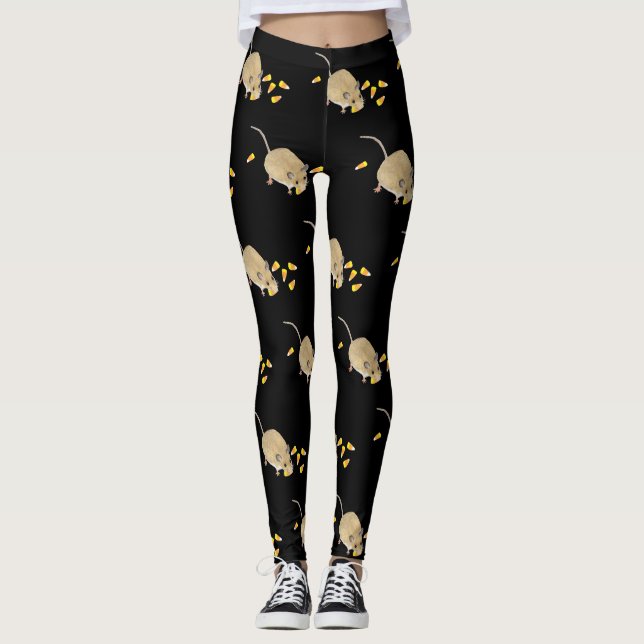 Legging Mouse de Halloween de Truque ou Tratar com Milhas  (Frente)