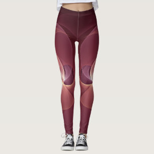 Legging Movimento Abstrato Moderno Vinho Vermelho Cor-de-r
