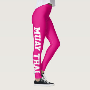 Legging Muay Thai Martirizam Artes Brilhantes Rosa E Branc
