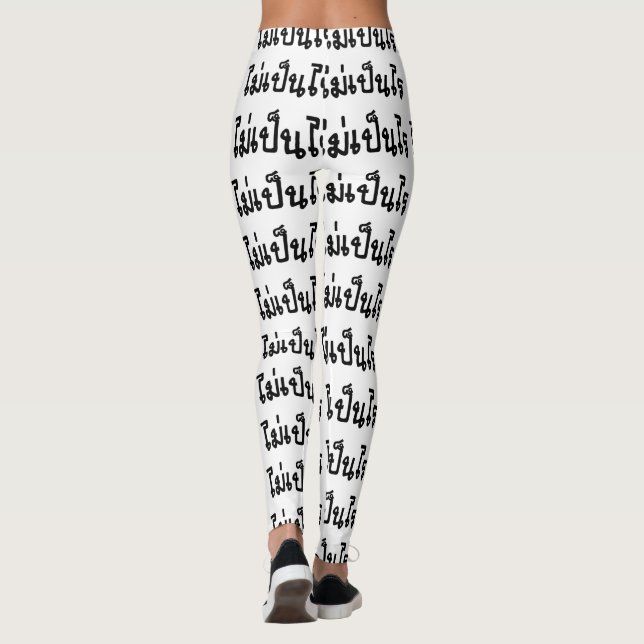 Legging Muito bem ♦ Mai Caneta Rai no Script de Língua Tai (Verso)
