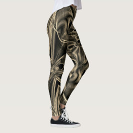 Legging Muitos tortos parecem pinheiros queimados com enta
