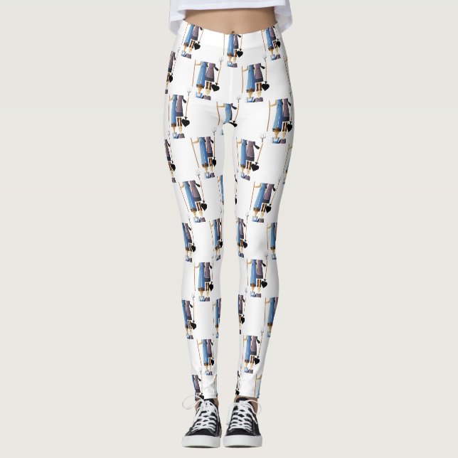 Legging Mulher do fazendeiro Rainha de Espadas Thunder_Cov (Frente)