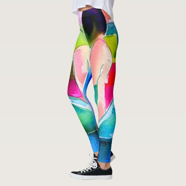 Legging Mulher em Aquarela Bonita (Esquerda)