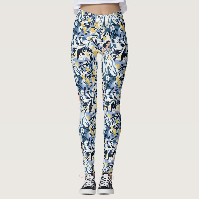 Legging Mulher em azul (Frente)