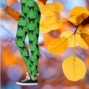 Legging Mulher Gato Verde Negra