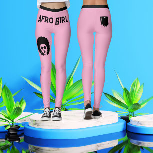 Legging Mulheres Negras cor-de-rosa, mulheres modernas, bo