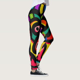 Legging Multi cor abstrata moderna