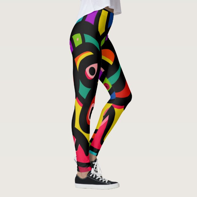 Legging Multi cor abstrata moderna (Direita)