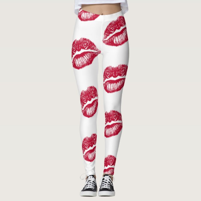 Legging Multi-Lábios vermelhos (Frente)