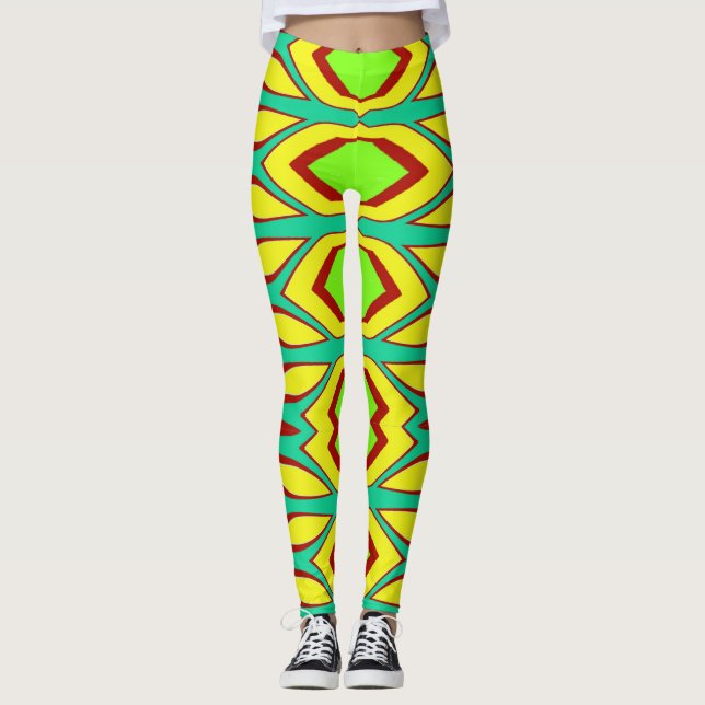 Legging Multicoloração All-Over-Impressão "Ratti_Creative_ (Frente)