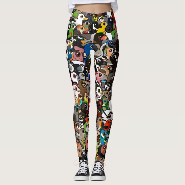 Legging Multidão de Birdorable (Frente)