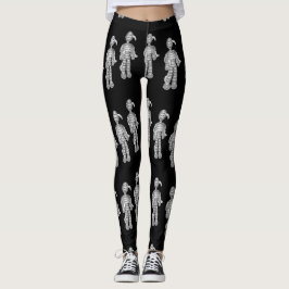 Legging Múmias felizes em preto