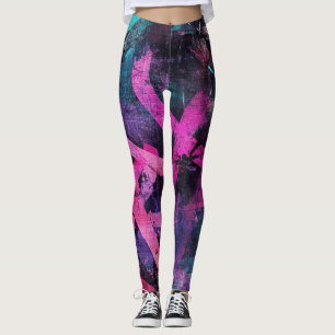 Legging Mural de Rua com Gotejamentos em Camadas e Cor Urb