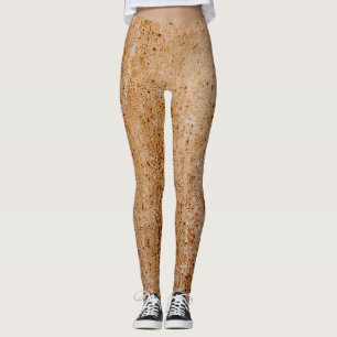 Legging Muro de ferro enferrujado, detalhe de textura.