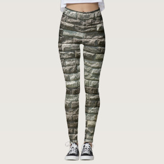 Legging Muro de tijolos antigo: Textura em relevo