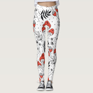 Legging Mushroom Fungi: Arte na Linha da Natureza